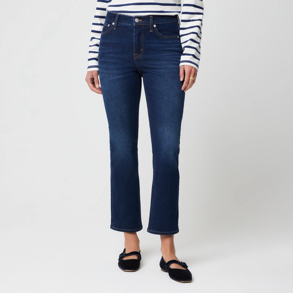 J. Crew Mid-rise flare crop jean in all-day stretch NWT size 35 US size 20 - Picture 1 of 15